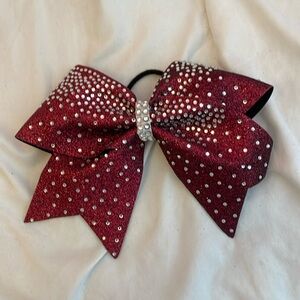 Maroon cheer bow